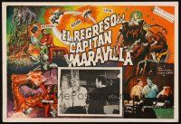 5s482 ADVENTURES OF CAPTAIN MARVEL Mexican LC R60s Tom Tyler serial, cool different border art!