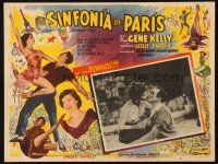 5s484 AMERICAN IN PARIS Mexican LC '51 border art of Gene Kelly dancing with sexy Leslie Caron!