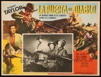 5s523 DEVIL'S DOORWAY Mexican LC '50 cool art of Robert Taylor aiming rifle, Anthony Mann