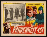 5s530 FAHRENHEIT 451 Mexican LC '67 Francois Truffaut, Julie Christie, Oskar Werner, Ray Bradbury