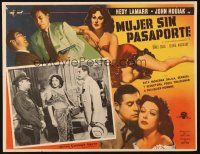 5s574 LADY WITHOUT PASSPORT Mexican LC '50 sexiest Hedy Lamarr in border art & inset photo!