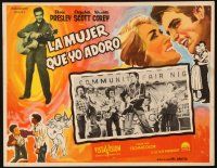 5s583 LOVING YOU Mexican LC '57 Elvis Presley in border art & performing in inset photo!