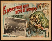 5s593 MONSTER THAT CHALLENGED THE WORLD Mexican LC R60s great artwork of creature & victim!