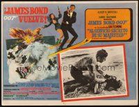 5s598 ON HER MAJESTY'S SECRET SERVICE Mexican LC '69 Lazenby as James Bond w/ woman on beach!