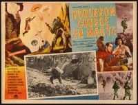 5s614 ROBINSON CRUSOE ON MARS Mexican LC '64 cool border art + inset Paul Mantee in space suit!