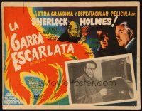 5s619 SCARLET CLAW Mexican LC R50s Basil Rathbone as Sherlock Holmes, different border art!