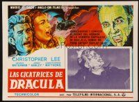 5s620 SCARS OF DRACULA Mexican LC '70 c/u of dying vampire Christopher Lee, Hammer horror!