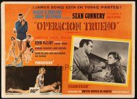 5s641 THUNDERBALL Mexican LC '65 Sean Connery as James Bond lights cigarette for Luciana Paluzzi!