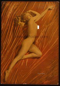 5s276 MARILYN MONROE wooden drink tray '54 classic full-length sexy nude Playboy image!