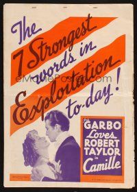 5s016 CAMILLE pressbook supplement '37 Greta Garbo, Robert Taylor, George Cukor