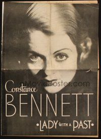 5s057 LADY WITH A PAST pressbook '32 close up of sexy Constance Bennett + cool advertising!
