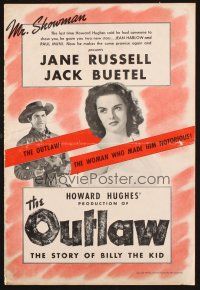 5s078 OUTLAW pressbook '41 incredibly rare, from the aborted intended 1941 release!