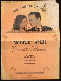 5s089 SERVANTS' ENTRANCE pressbook '34 Janet Gaynor, Lew Ayres, written by Samson Raphaelson