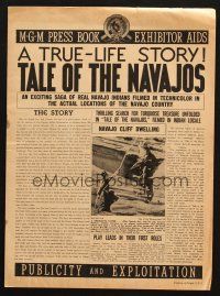 5s095 TALE OF THE NAVAJOS pressbook '48 cowboy western, Native American Indians!
