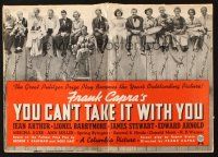 5s116 YOU CAN'T TAKE IT WITH YOU pressbook '38 Frank Capra, Jean Arthur, Barrymore, James Stewart