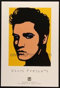 5s397 ELVIS PRESLEY 2-sided 14x21 music poster '97 cool art by illustrator Micheal Schwab!