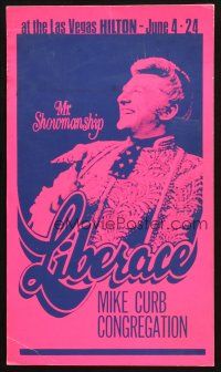 5s405 LIBERACE 11x19 music poster '80s Mr Showmanship live at the Las Vegas Hilton!