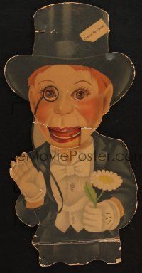 5s267 CHARLIE MCCARTHY standee '40s the famous ventriloquist dummy with moving mouth & eyes!