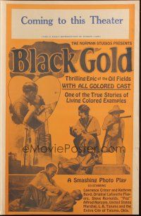 5s011 BLACK GOLD pressbook '27 Norman Studios all-black thrilling epic of the oil fields!