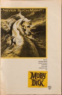 5s068 MOBY DICK pressbook '56 John Huston, great art of Gregory Peck & the giant whale!