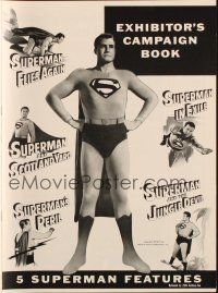5s093 SUPERMAN pressbook '54 five features starring the famous superhero!