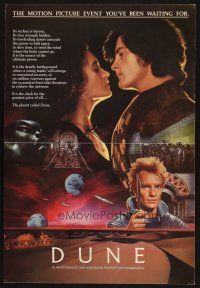 5s289 DUNE trade ad '84 David Lynch sci-fi epic, cool two moons & cast montage art!