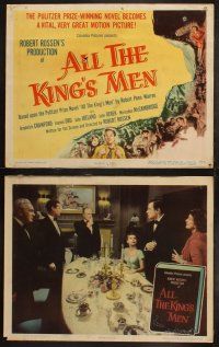 5t048 ALL THE KING'S MEN 8 LCs '50 Huey Long biography w/ Broderick Crawford, Ireland and Derek!