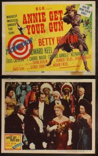 5t052 ANNIE GET YOUR GUN 8 LCs R56 Betty Hutton as the greatest sharpshooter, Howard Keel!