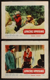 5t056 APACHE UPRISING 8 LCs '66 Rory Calhoun, art of cowboy fighting with Native American!