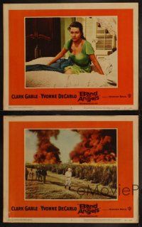 5t786 BAND OF ANGELS 4 LCs '57 cool images of Clark Gable & beautiful mistress Yvonne De Carlo!