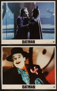 5t068 BATMAN 8 LCs '89 Michael Keaton, Jack Nicholson, directed by Tim Burton!