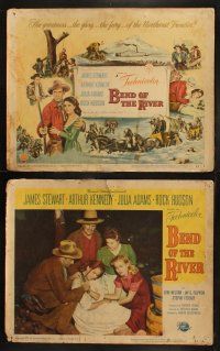 5t074 BEND OF THE RIVER 8 LCs '52 Jimmy Stewart, Arthur Kennedy, directed by Anthony Mann