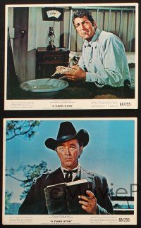 5w077 5 CARD STUD 5 color 8x10 stills '68 cowboys Dean Martin & Robert Mitchum, w/ Inger Stevens!