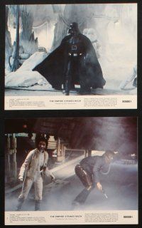 5w028 EMPIRE STRIKES BACK 8 color 8x10 stills '80 Lucas, Luke, Darth Vader, Han, Chewie, Leia, R2!