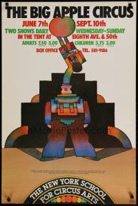 5x272 BIG APPLE CIRCUS circus poster '80s cool different Milton Glaser artwork!