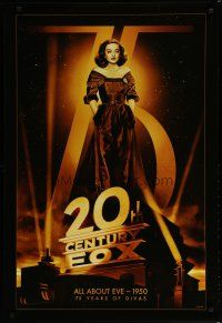 5x667 20TH CENTURY FOX 75TH ANNIVERSARY commercial poster '10 Bette Davis in All About Eve!