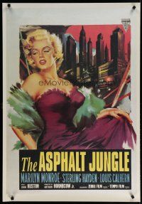 5x679 ASPHALT JUNGLE Italian commercial poster '80s Marilyn Monroe, John Huston classic film noir!