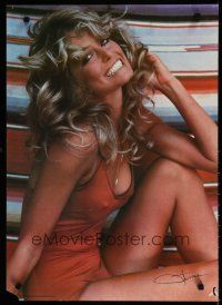 5x719 FARRAH FAWCETT commercial poster '76 most classic image of sexy star in red bathing suit!
