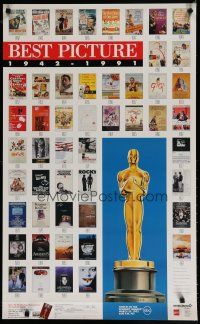 5x605 65th ANNUAL ACADEMY AWARDS video poster '93 best pictures from 1942-1991!