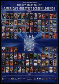 5x606 AFI'S 100 YEARS 100 STARS video poster '99 classic posters w/Gilda, Casablanca & more!