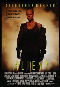 5x608 ALIEN 3 video poster '92 Sigourney Weaver, 3 times the danger, 3 times the terror!
