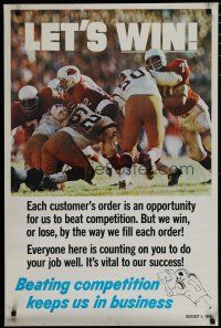 5x339 BEATING COMPETITION KEEPS US IN BUSINESS 24x37 motivational poster '69 Redskins & Cardinals