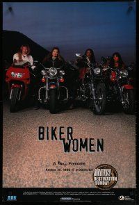 5x221 BIKER WOMEN tv poster '96 motorcycle female-biker documentary!