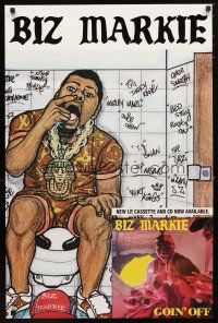 5x303 BIZ MARKIE 23x35 music poster '80s artwork of the rapper droppin' a deuce & picking his nose