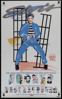 5x630 ELVIS VIDEO COLLECTION video poster '88 Jailhouse Rock, cool art image of the King!