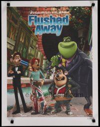 5x248 FLUSHED AWAY limited edition numbered w/COA 18x23 art print '06 Dreamworks sewer cartoon!