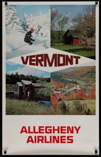 5x083 ALLEGHENY AIRLINES VERMONT travel poster '80s cool scenes from the northeast!