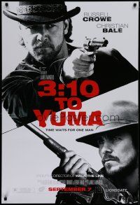 5y006 3:10 TO YUMA teaser 1sh '07 cowboys Russell Crowe & Christian Bale, cool design!