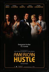 5y040 AMERICAN HUSTLE teaser DS 1sh '13 Christian Bale, Cooper, Amy Adams, Jennifer Lawrence!