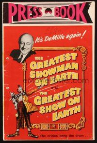 5z599 GREATEST SHOW ON EARTH English pressbook '52 Cecil B. DeMille circus classic,Charlton Heston